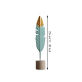 Gold-dipped Nordic Feathers [On A Wooden Base]